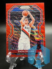 2020-21 Panini Prizm Ruby Red Wave Zach Collins #6 Portland Trail Blazers